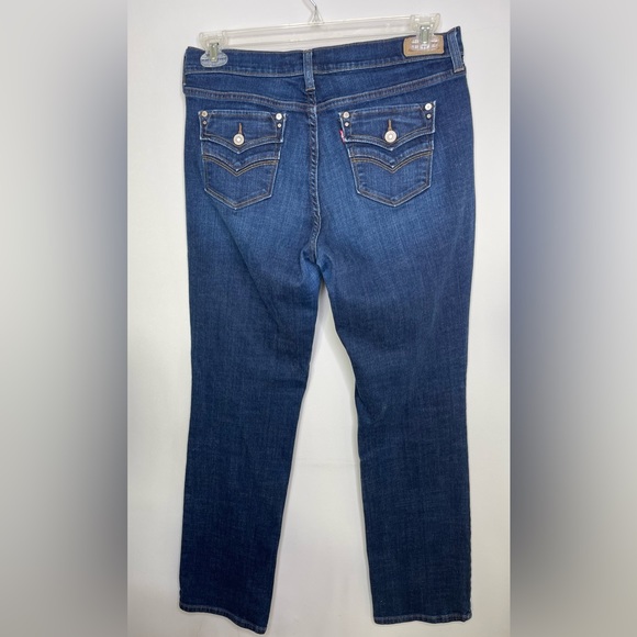 Levis 505 Straight Leg Button Flap Pocket Dark Wash Denim Jeans. - Picture 6 of 6